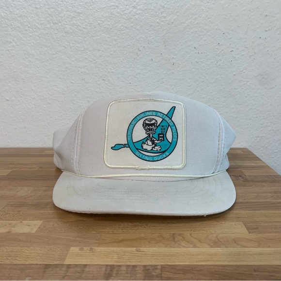 Vintage Republic Airlines Retired Pilots Duck Graphic Patch Hat Snap Back Flawed - Picture 1 of 9